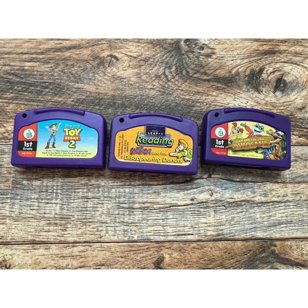 Leapfrog Leap Pad 4 Books and 3 Cartridges Toy Story Batman Reading Learning
